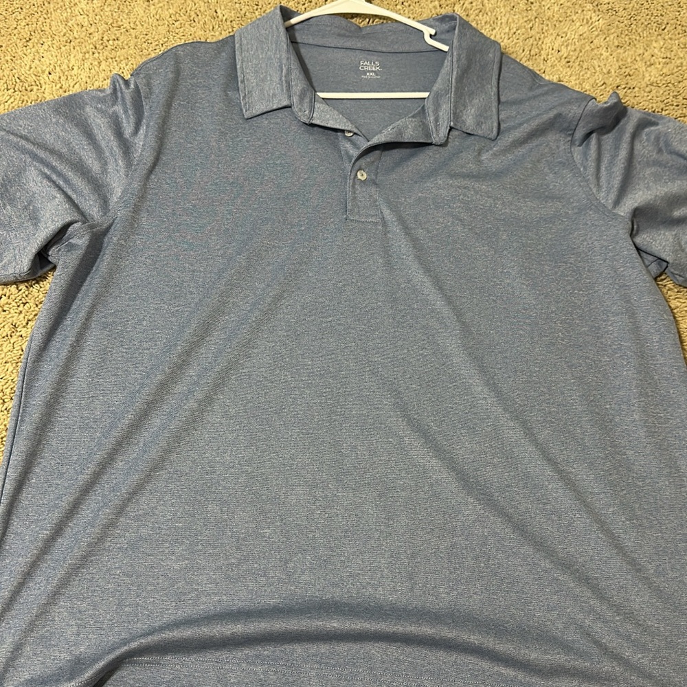Falls Creek Heather Blue Polo Shirt